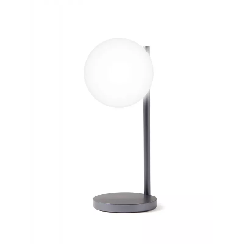 Lexon Bubble Lamp LED bureaulamp met 15W Qi-oplader, Gunmetal