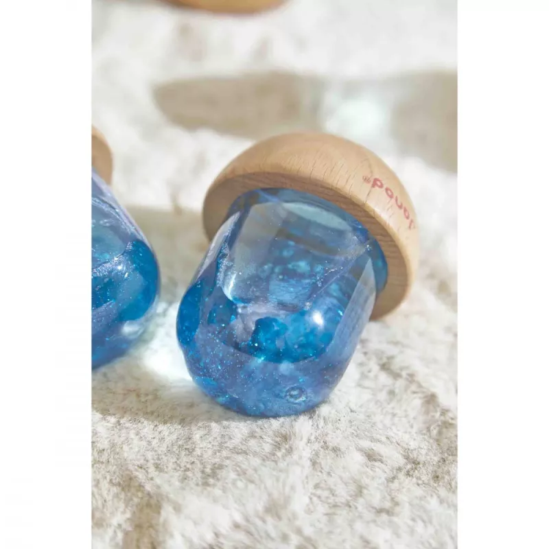Janod Sensorische Sneeuwbol met Glitter Blauw 12m+
