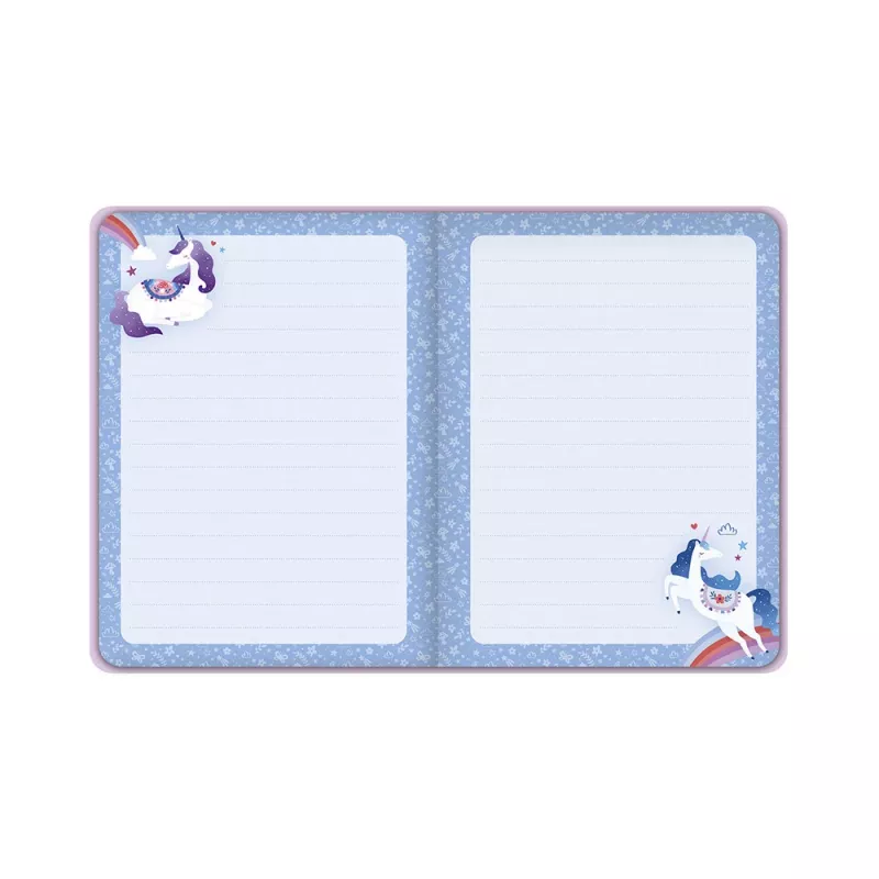 Janod Unicorn Dreamland notitieboek met elastiek, 6+