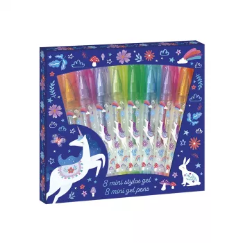Janod Gelpennen Mini 8 Kleuren Unicorns Dreamland 6+