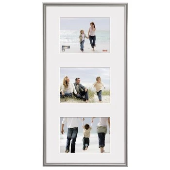 Hama Madrid fotolijst voor 3 foto's 10x15 cm, zilver, 23x45 cm