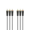 HAMA 3x RCA naar 3x RCA audio-/videokabel 3m, vergulde stekkers