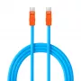 Newell USB-C naar USB-C kabel 100W, 2m, siliconen, blauw-oranje