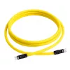 Newell USB-C naar USB-C kabel 100W, 2m, siliconen, geel-zwart
