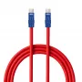 Newell USB-C naar USB-C kabel 100W 2m siliconen rood-marineblauw