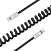 Newell USB-C naar USB-C kabel 100W 1,5m siliconen spiraalkabel zwart