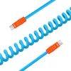 Newell USB-C naar USB-C kabel 100W 1,5m siliconen gewikkeld blauw-oranje