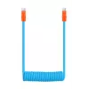 Newell USB-C naar USB-C kabel 100W 1,5m siliconen gewikkeld blauw-oranje