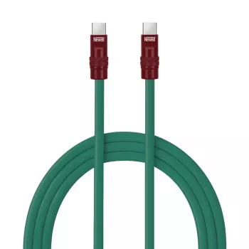 Newell USB-C naar USB-C kabel 100W 2m siliconen groen-bourgognerood
