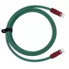 Newell USB-C naar USB-C kabel 100W 2m siliconen groen-bourgognerood