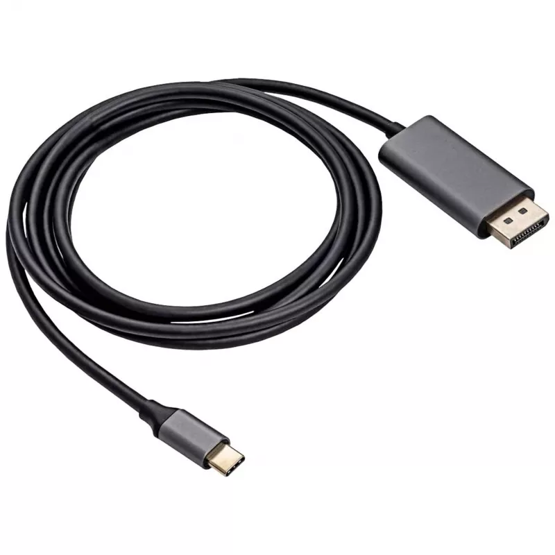 Akyga AK-AV-16 USB-C-naar-DisplayPort-kabel, 4K 60 Hz, 1,8 m, zwart