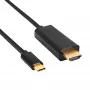 Akyga AK-AV-18 USB-C naar HDMI kabel, 4K, 1,8 m, zwart