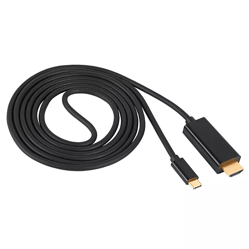 Akyga AK-AV-18 USB-C naar HDMI kabel, 4K, 1,8 m, zwart
