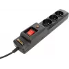 Accura Premium Sagitta 3 stopcontacten 3,0m overspanningsbeveiligde stekkerdoos