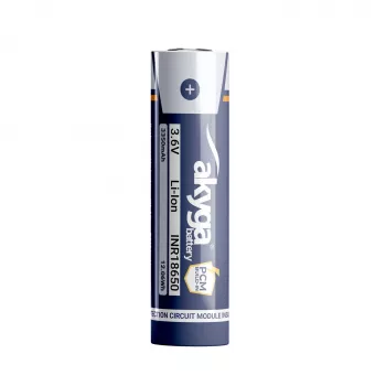 Akyga AKY2462 INR18650-33.5M-PCM Li-Ion-accu 18650 3,6 V 3350 mAh met PCM-beveiliging