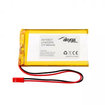 Akyga AKY0827 LP405090 Li-Po-accu 3,7 V 1800 mAh, PCM, JST 2,54 2-polig, 150 mm