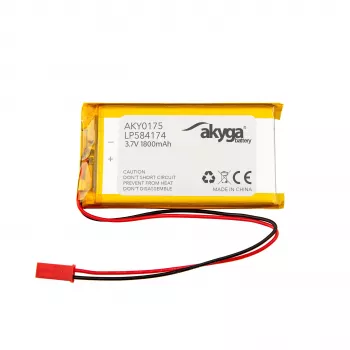 Akyga AKY0157 LP584174 Li-Po-accu 3,7 V 1800 mAh, PCM, JST 2,54 2-polig, 150 mm