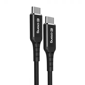 Crong Armor Link USB-C naar USB-C-kabel 100W PD 5A 200cm zwart