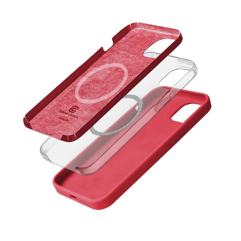 Crong Color Cover Magnetic Case voor iPhone 15 Plus MagSafe (roze)