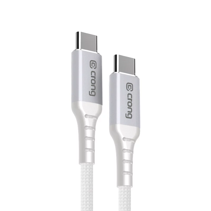 Crong Armor Link USB-C naar USB-C-kabel 100W PD 5A 200cm wit