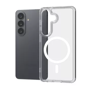 Crong Hybrid Clear Magnetic Case met MagSafe voor Samsung Galaxy S26+ (transparant)