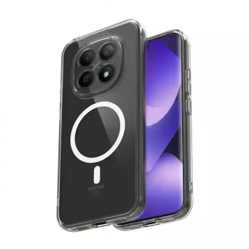 Crong Hybrid Clear Magnetic Case MagSafe voor Xiaomi Redmi Note 15 Pro+ 5G (transparant)