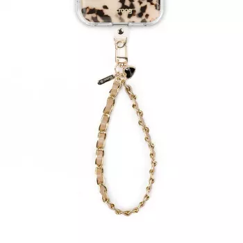 Crong Phone Charm - Beige Twist gevlochten nylon lanyard
