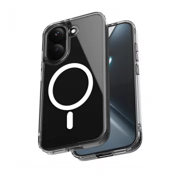 Crong Hybrid Clear Magnetic Case voor Xiaomi POCO X8 Pro 5G, transparant, MagSafe-compatibel