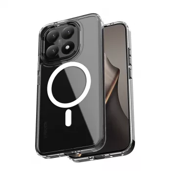 Crong Hybrid Clear Magnetic Case MagSafe voor Xiaomi 15T (transparant)