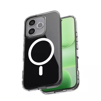 Crong Hybrid Clear Magnetic Case MagSafe voor Honor 600 Lite 5G (transparant)
