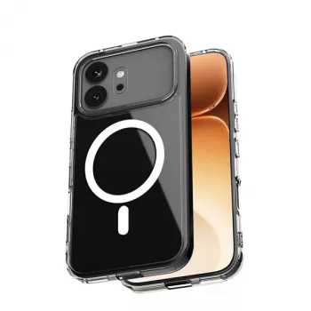 Crong Hybrid Clear Magnetic Case voor Honor 600 5G, MagSafe-compatibel, transparant