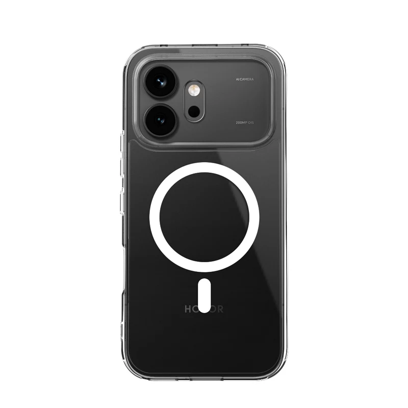Crong Hybrid Clear Magnetic Case voor Honor 600 5G, MagSafe-compatibel, transparant