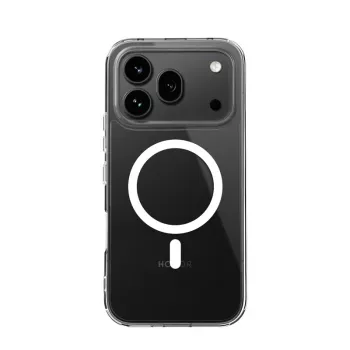 Crong Hybrid Clear Magnetic Case voor Honor 600 Pro 5G, MagSafe-compatibel, transparant