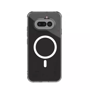 Crong Hybrid Clear Magnetic Case voor Nothing Phone 4a, MagSafe-compatibel, transparant