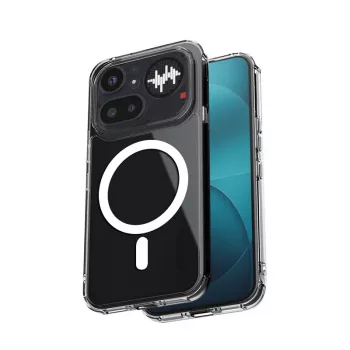 Crong Hybrid Clear Magnetic Case MagSafe voor Nothing Phone 4a Pro (transparant)