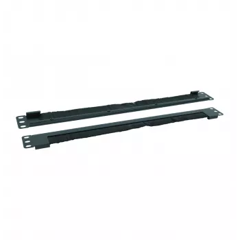 RACKTEL RL-ZASZF 1U borstelkabeldoorvoerpaneel voor 19-inch rack, zwart (RAL 9005)