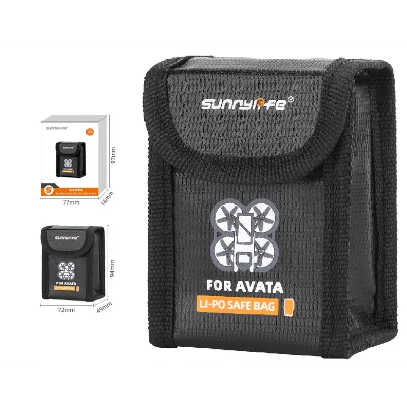 SUNNYLIFE accu-opbergtas voor DJI Avata Intelligent Flight Battery - zwart