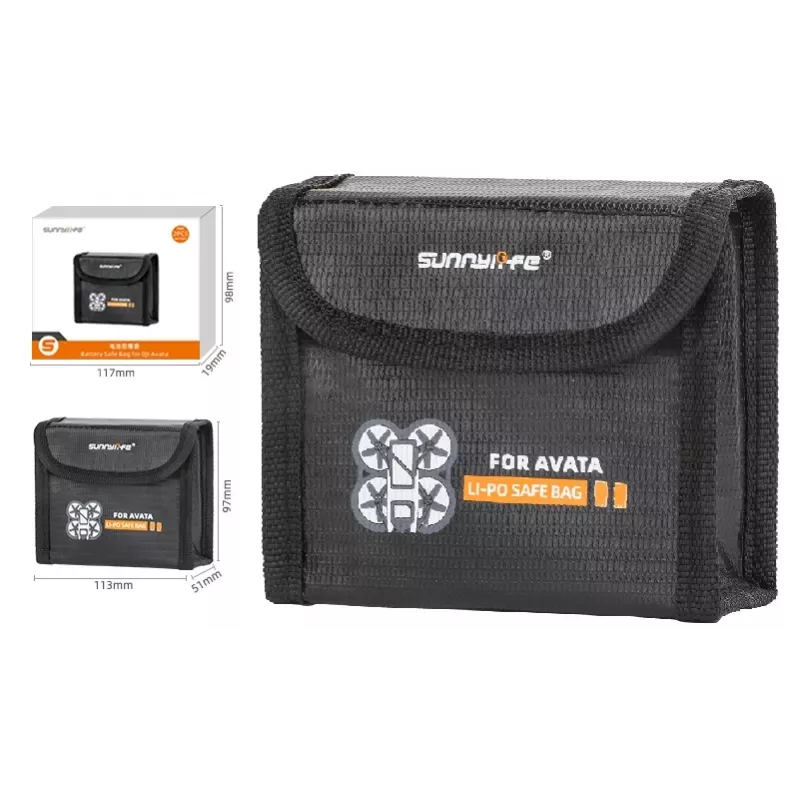 SUNNYLIFE beschermhoes voor 2x DJI Avata accu's - EVA hardcase, zwart