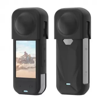 PULUZ PU757B lensdop en siliconen beschermhoes voor Insta360 X5