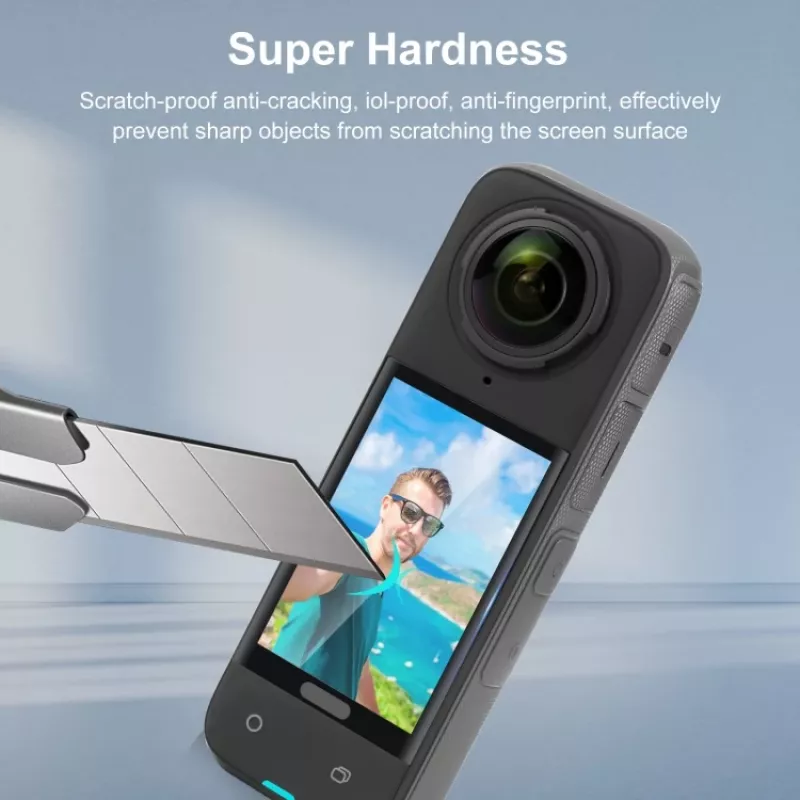 PULUZ tempered glass screenprotector 9H voor Insta360 X4 / X5