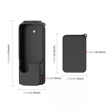 PULUZ siliconen beschermhoes voor DJI Osmo Pocket 3 - zwart