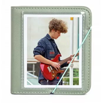 LOVEINSTANT fotoalbum voor 28 foto's, compatibel met Fuji Instax Wide, Square, Polaroid 600, SX-70, Now - groen