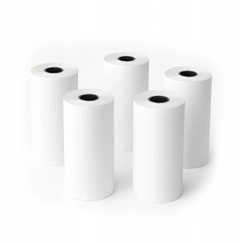 LOVEINSTANT witte thermische papierrol 53mm x 6,5m 5-pack voor Love Instant X6/S1, Phomemo T02/M02x
