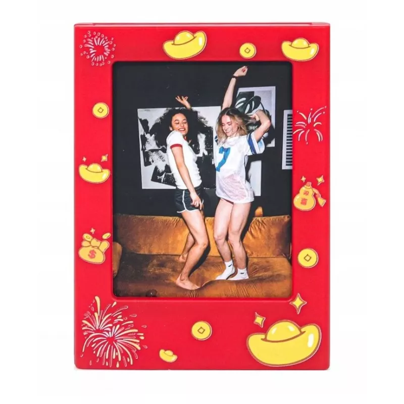 LOVEINSTANT 4x magnetische fotolijst voor Instax Mini, rood/goud