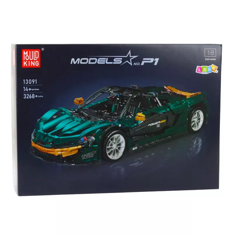 LEAN TOYS Bouwstenen Sportwagen Groen 1:8 P1 3268 stuks