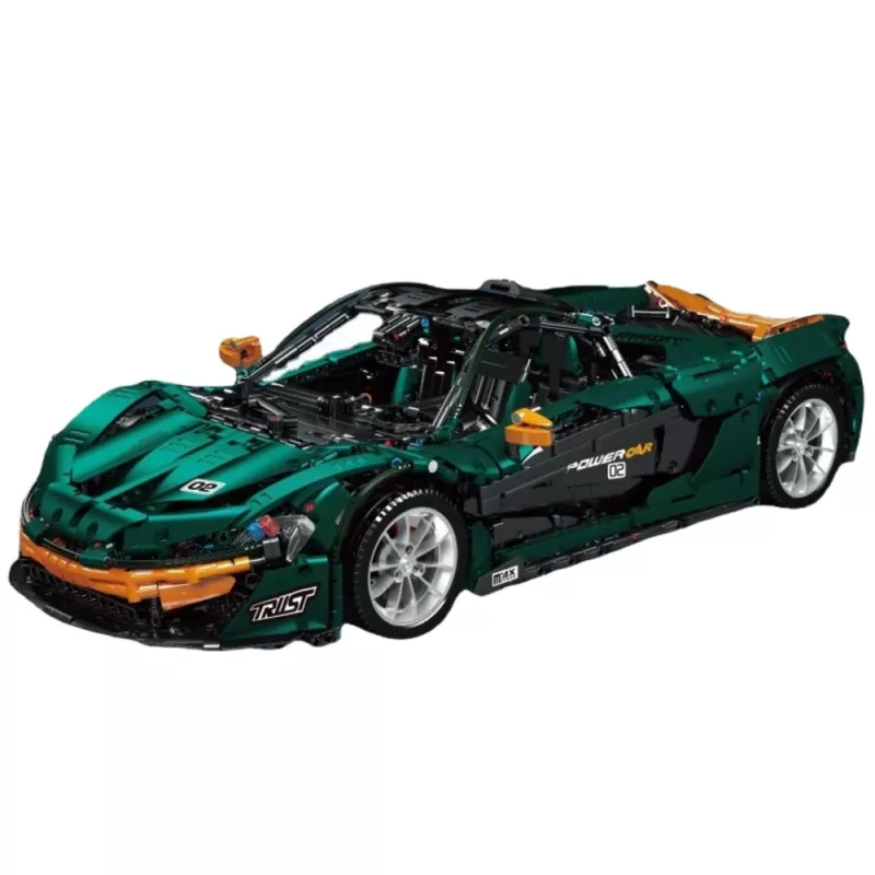 LEAN TOYS Bouwstenen Sportwagen Groen 1:8 P1 3268 stuks