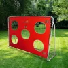 LEAN TOYS voetbaltrainingsdoel met richtmat rood 213x152x75cm