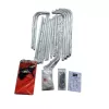 LEAN TOYS voetbaltrainingsdoel met richtmat rood 213x152x75cm