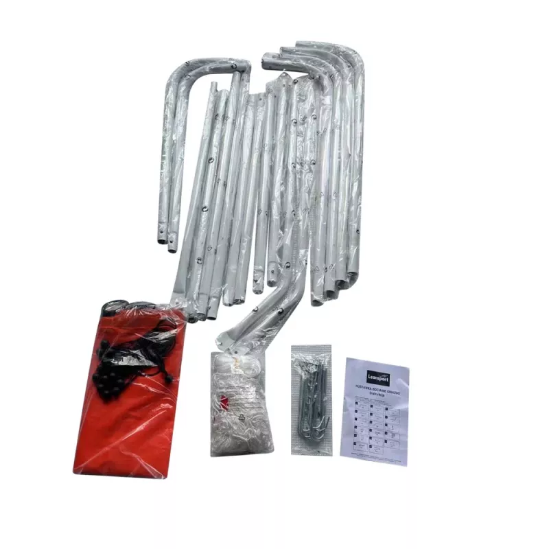 LEAN TOYS voetbaltrainingsdoel met richtmat rood 213x152x75cm