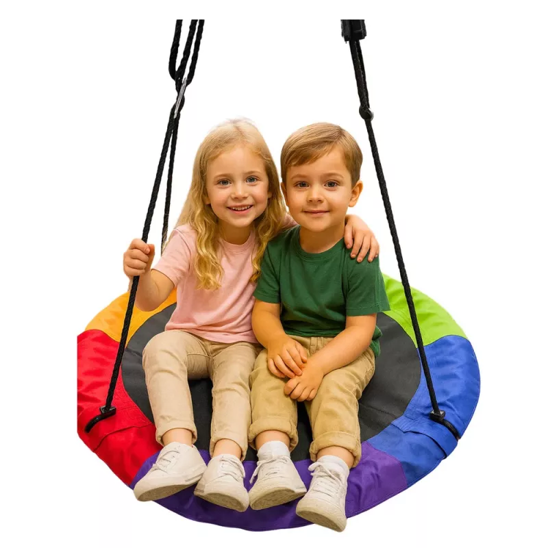LEAN SPORT tuinschommel ooievaarsnest voor kinderen bont 100cm